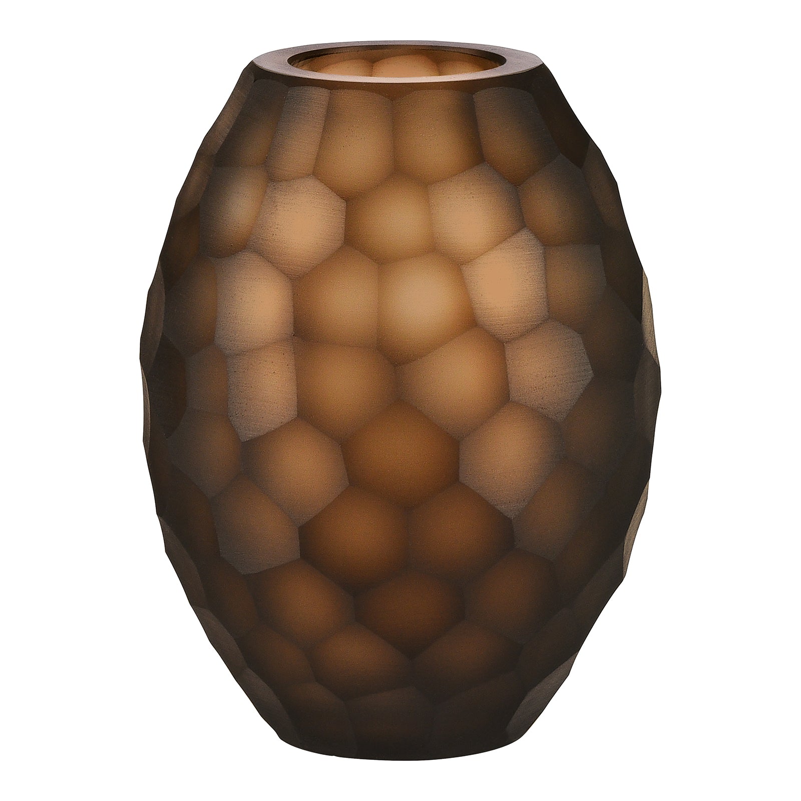 Der Atelier by ipuro brun Diffusor von ipuro besticht durch sein braunes, ovales Design mit wabenartiger Oberfläche und kleiner, runder Öffnung - ideal für exklusive Düfte.