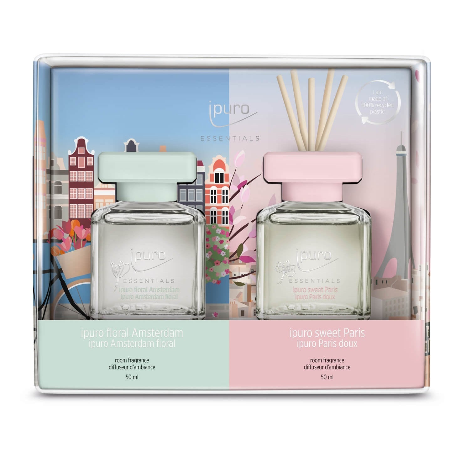 Geschenk-Set ipuro floral Amsterdam & sweet Paris