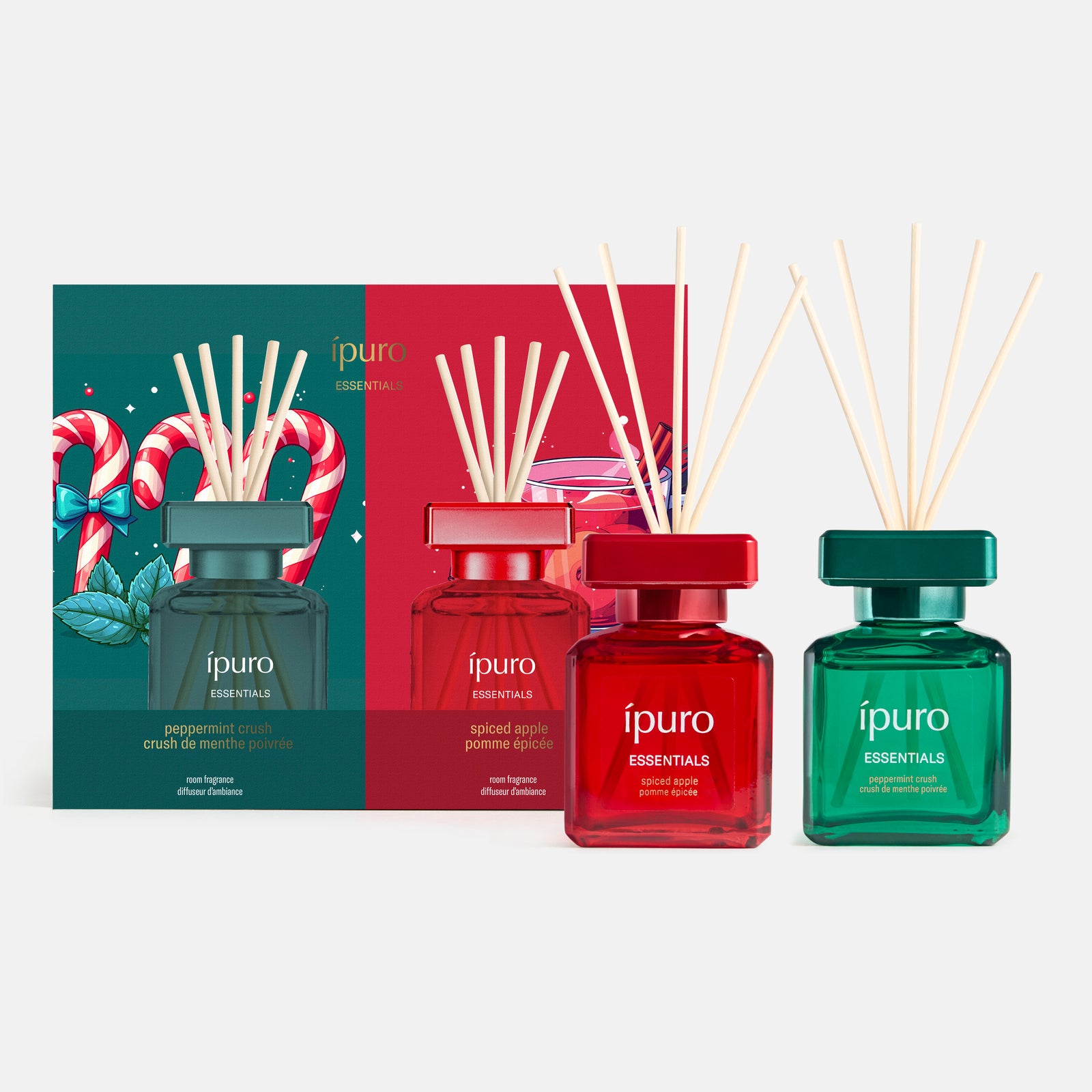 Coffret cadeau ipuro menthe poivrée écrasée et pomme épicée
