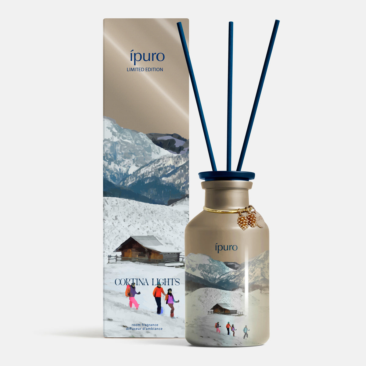 ipuro x Cortina Lights Raumduft 240 ml mit Rattanstäbchen