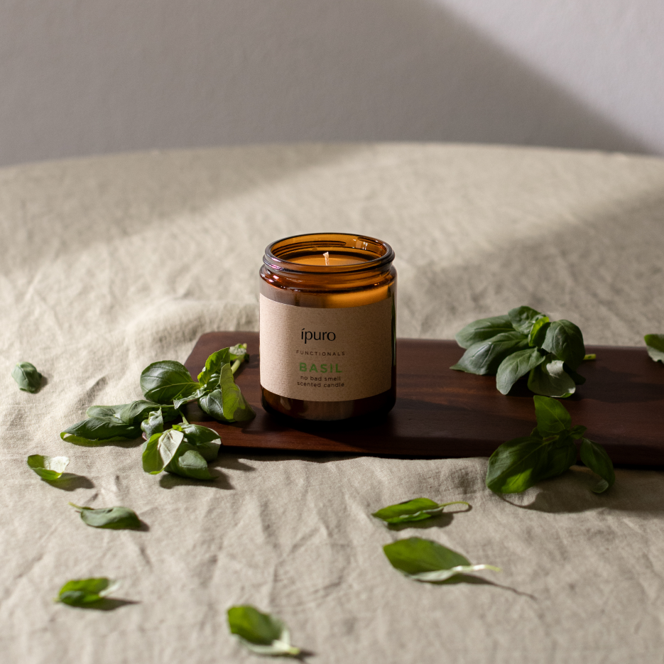 Bougie parfumée au basilic ipuro FUNCTIONALS