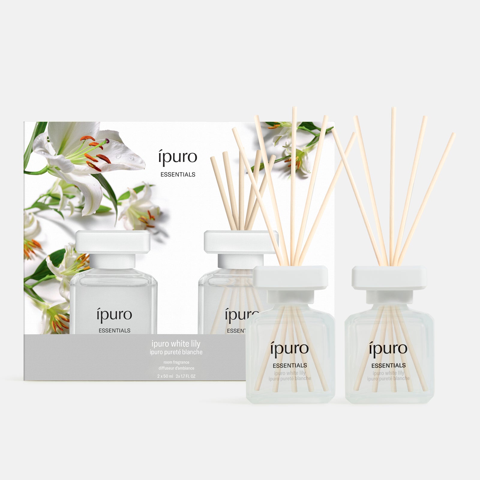 Coffret parfum d'ambiance ipuro lys blanc